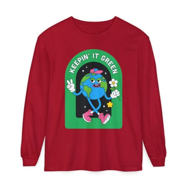 Eco-Friendly Graphic Tee: Keepin' It Green Unisex Long Sleeve Shirt, Casual Wear, Eco-Conscious Gift, Earth Day Apparel, Cute T-Shirt - Image 13