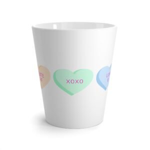Cute Valentine's Day Latte Mug, Heart Shaped Love Quotes Coffee Cup, Valentine's Gift, Cute Mug, Sweetheart Gift