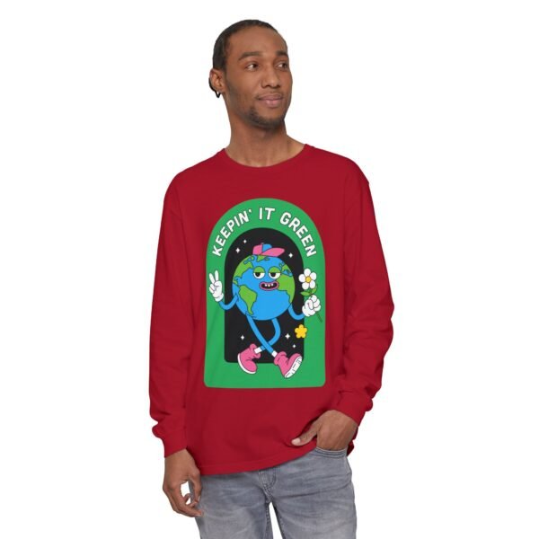 Eco-Friendly Graphic Tee: Keepin' It Green Unisex Long Sleeve Shirt, Casual Wear, Eco-Conscious Gift, Earth Day Apparel, Cute T-Shirt - Image 15