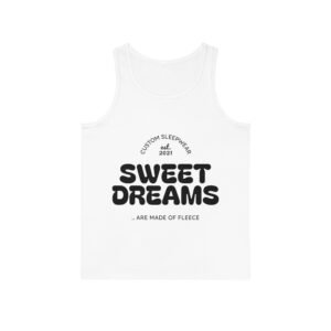 Sweet Dreams Custom Sleepwear Tank Top, Unisex Lounge Shirt, Relaxation Wear, Gift for Dreamers, Summer Sleep Tank